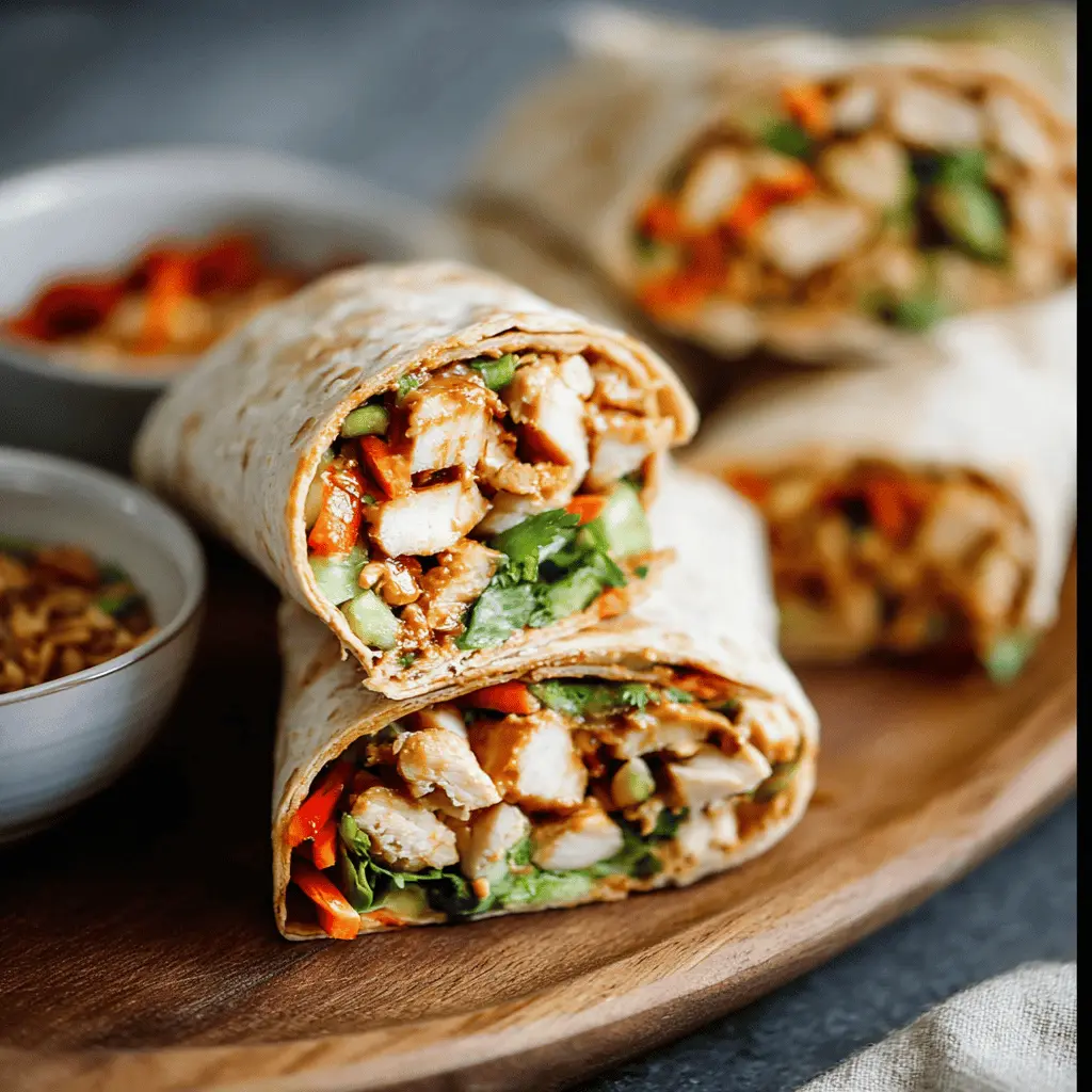 Thai Peanut Chicken Wraps: Easy and Flavorful Weeknight Delight