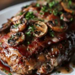 Bacon Mushroom Swiss Cheese Meatloaf
