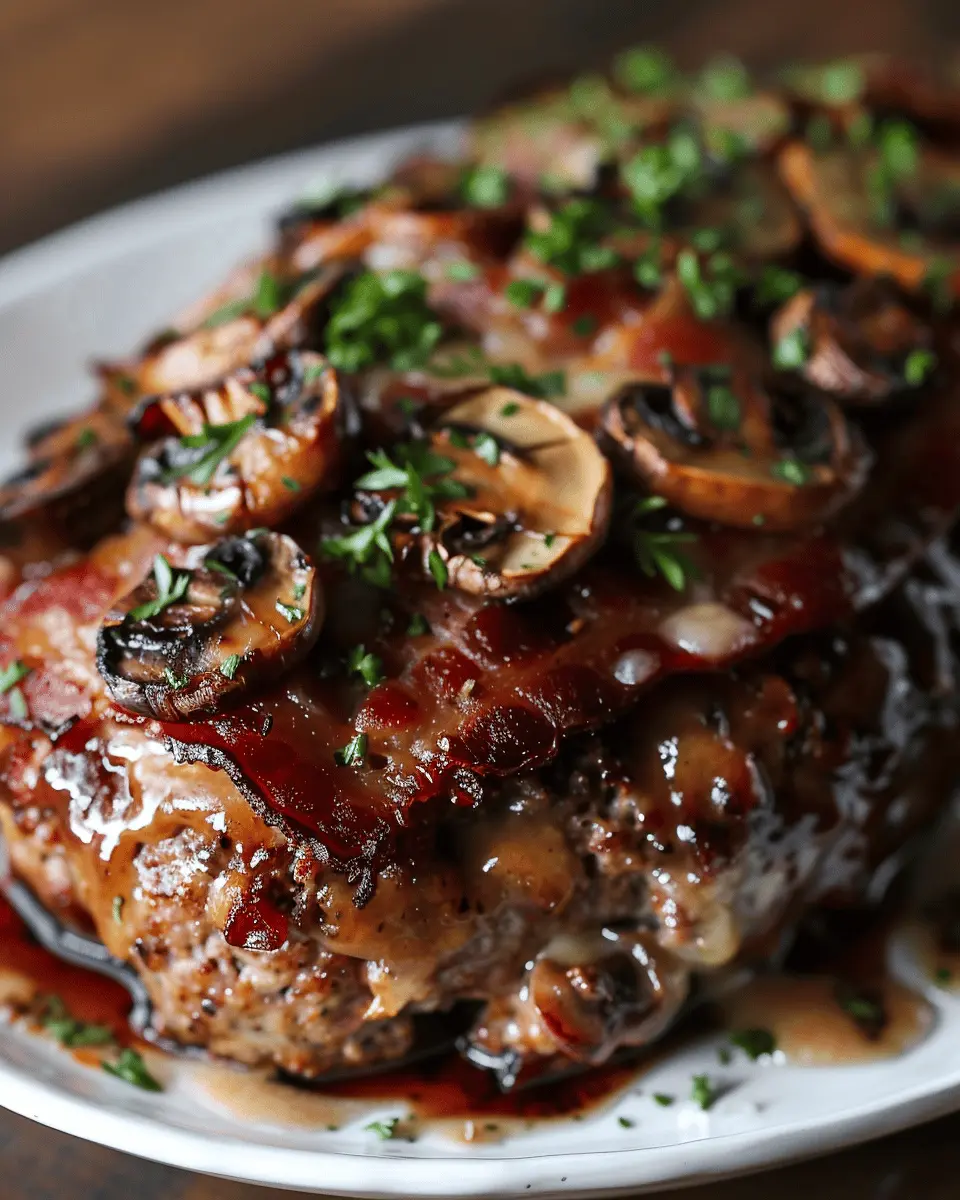 Bacon Mushroom Swiss Cheese Meatloaf: A Juicy Turkey Delight