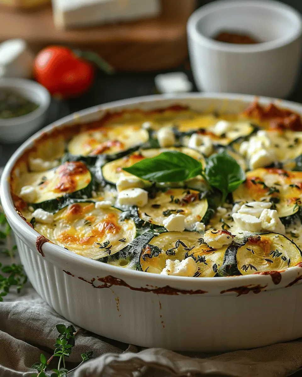 Baked Zucchini Spinach and Feta Casserole: Easy Family Favorite