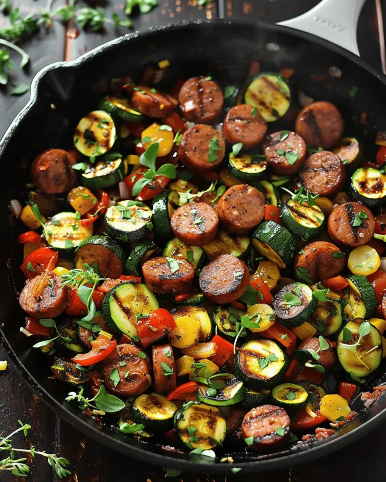 Skillet Sausage and Zucchini