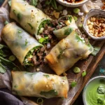 Thai Basil Beef Rolls