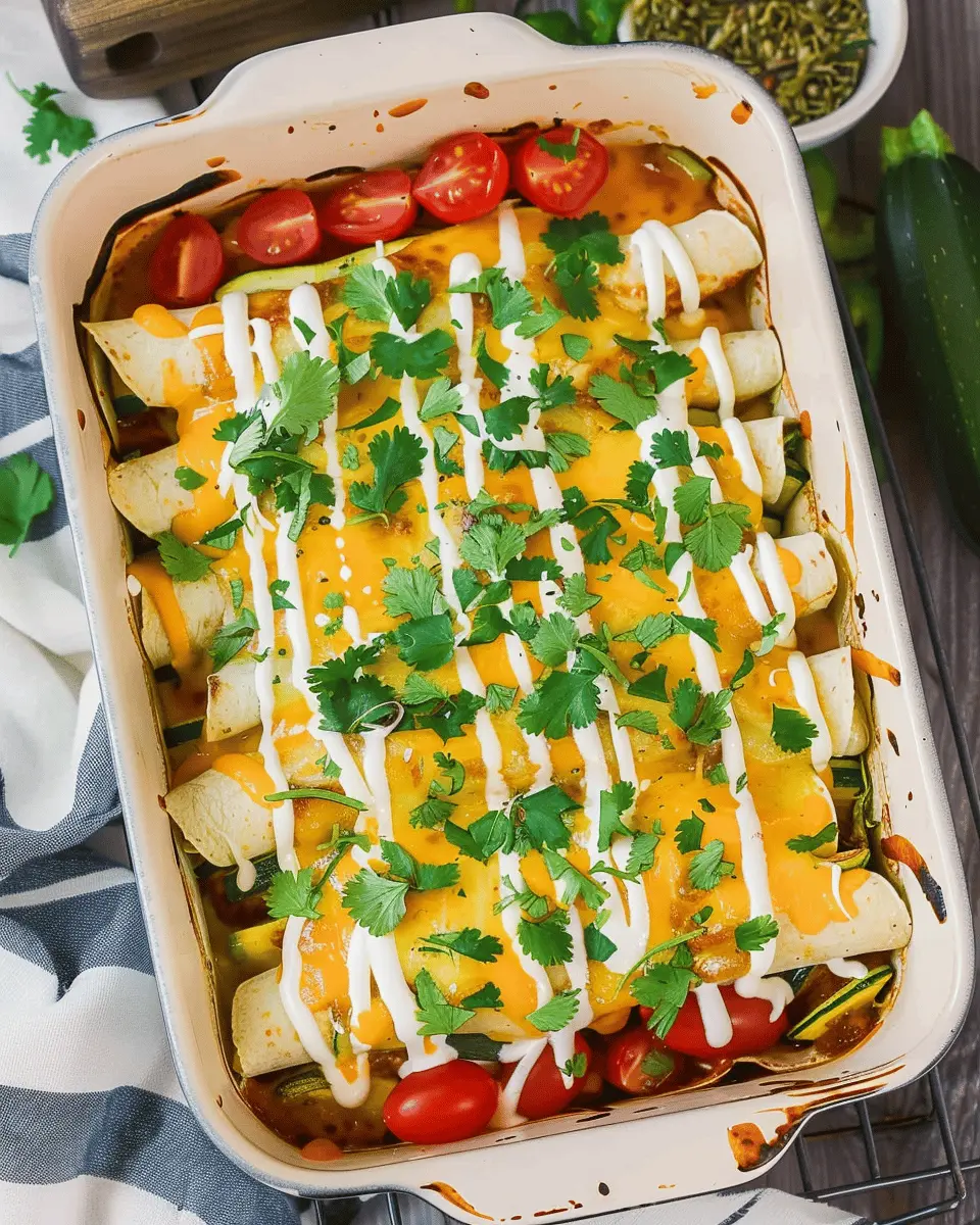 Cheesy Baked Zucchini Enchiladas: Indulgent Twist on Comfort Food