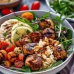 Healthy Spicy Chicken And Roasted Vegetable Bowls