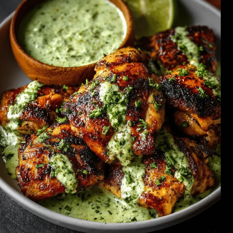 Chicken with Creamy Green Sauce