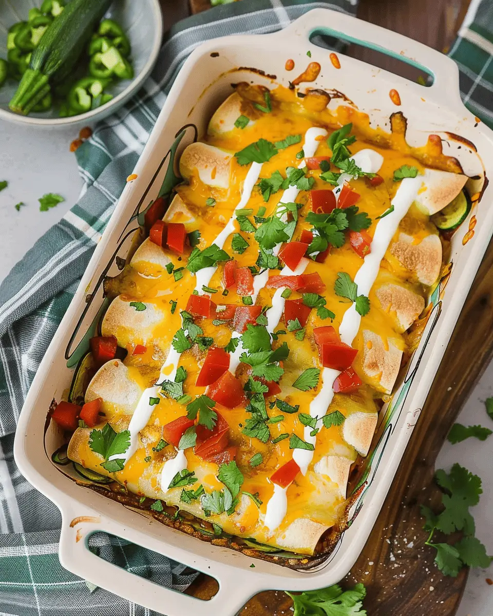 Cheesy Baked Zucchini Enchiladas: Easy Comfort Food Delight