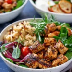 Healthy Spicy Chicken And Roasted Vegetable Bowls