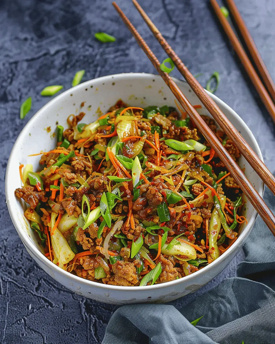 Egg Roll in a Bowl: Easy Recipe with Turkey Bacon and Beef