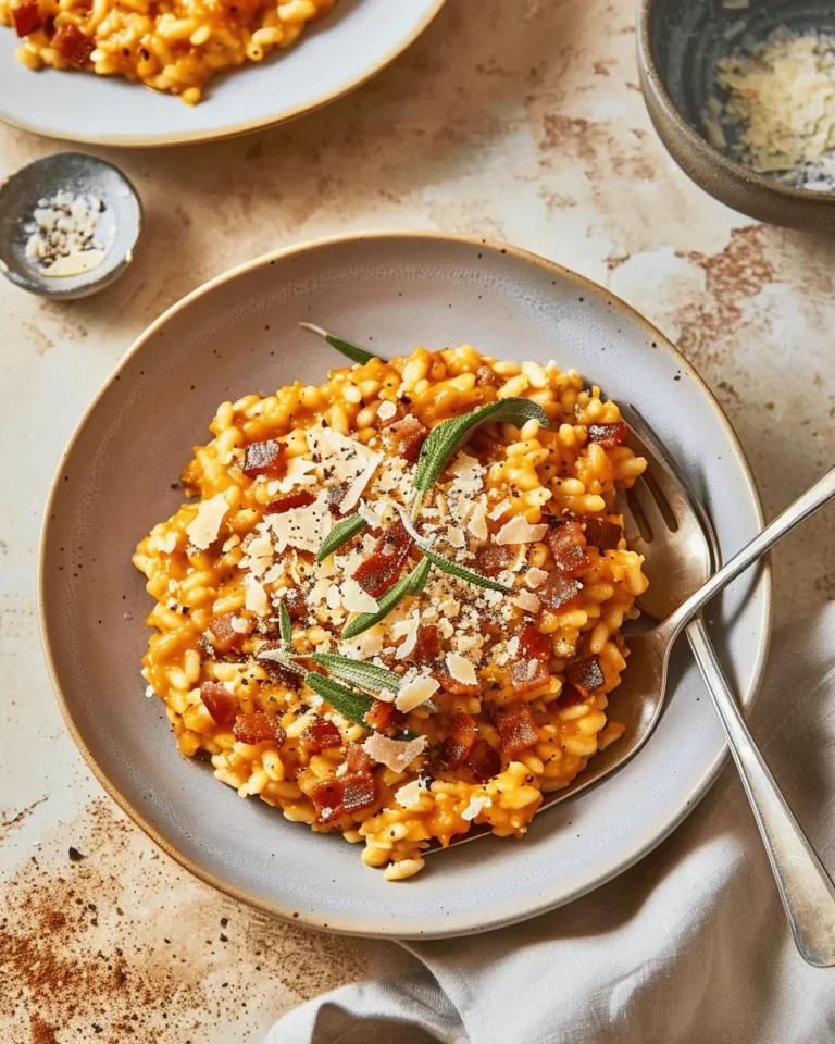 Pumpkin Risotto with Bacon & Parmesan