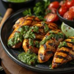 Peruvian Grilled Chicken with Creamy Green Sauce