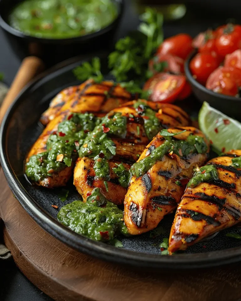 Peruvian Grilled Chicken with Creamy Green Sauce
