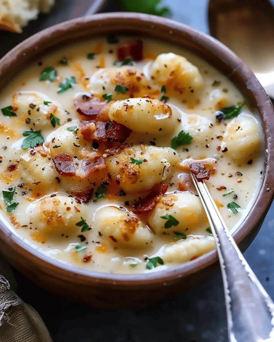 Bacon Cheddar Gnocchi Soup: Creamy Comfort with Turkey Bacon