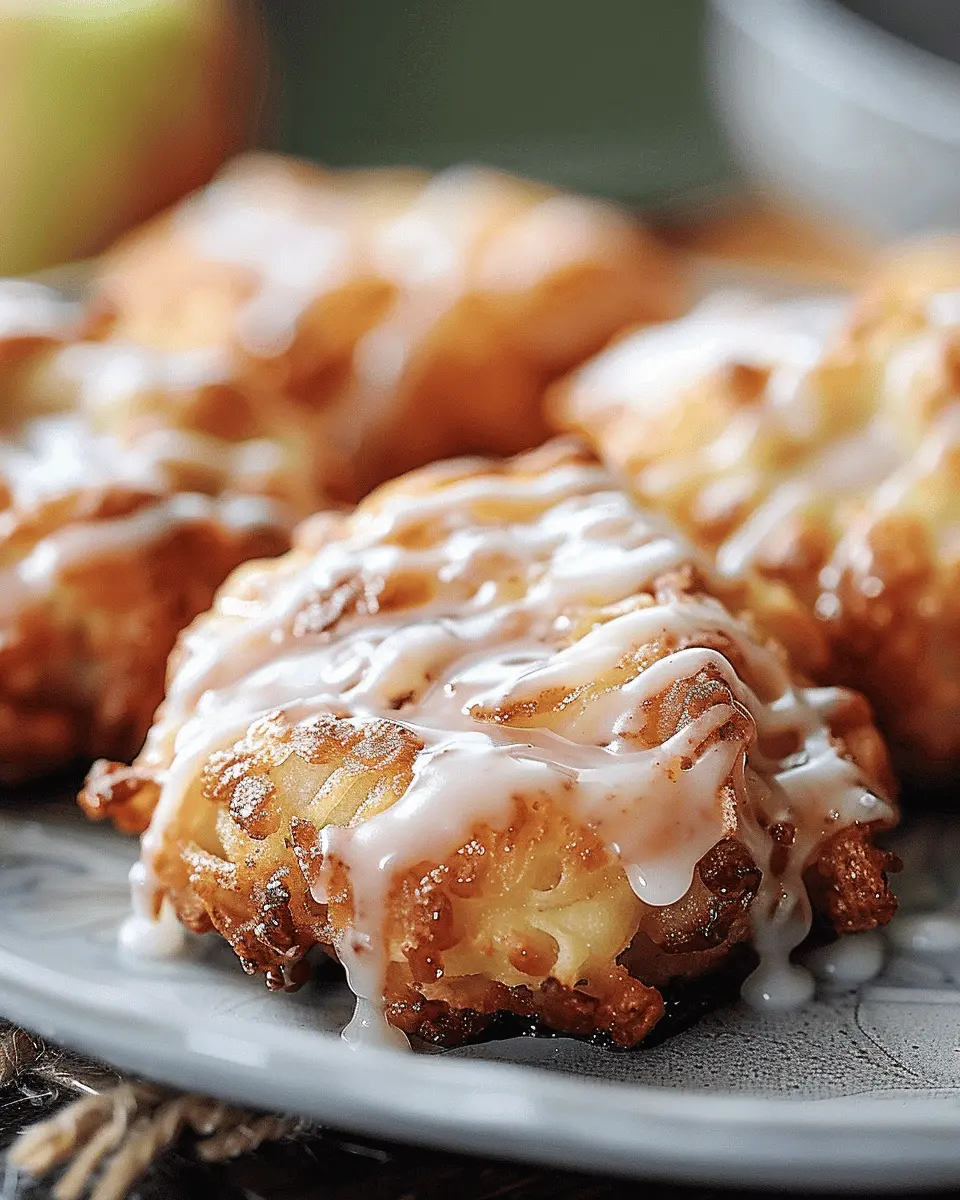 Baked Apple Fritters: Easy Recipe with Delicious Glaze