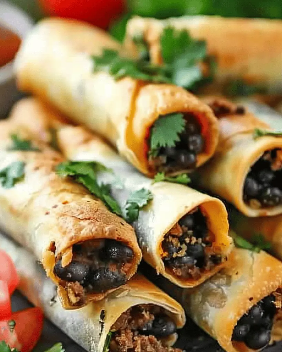Baked Black Bean Taquitos: Easy and Delicious Homemade Snack