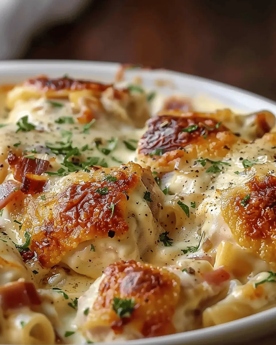 Creamy Chicken Delight with Turkey Bacon and Fresh Herbs