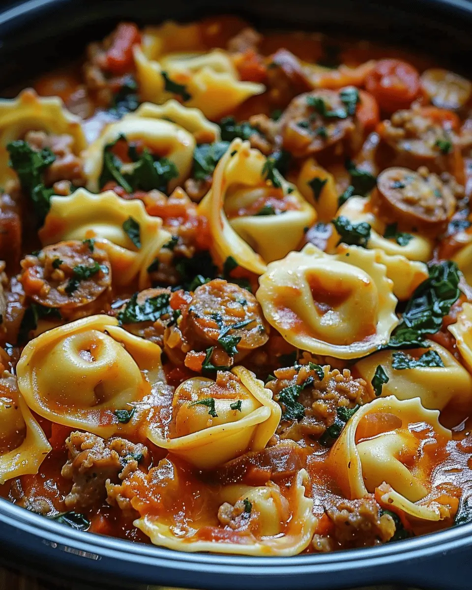 Crockpot Cheese Tortellini and Sausage: Easy Comfort Food Delight