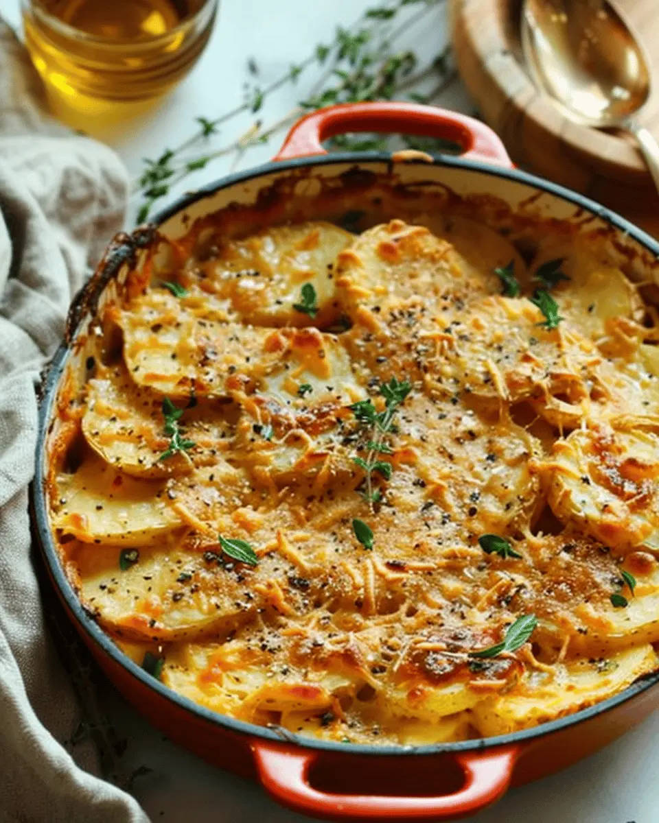 Easy Vegan Scalloped Potatoes with Turkey Bacon for Comfort Food