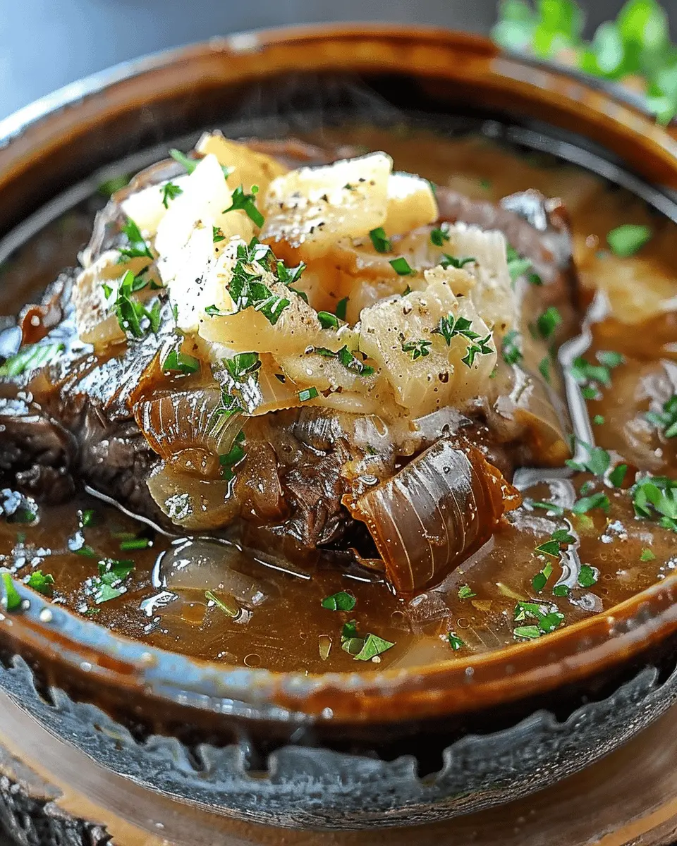 French Onion Beef Short Rib Soup: A Comforting Indulgence