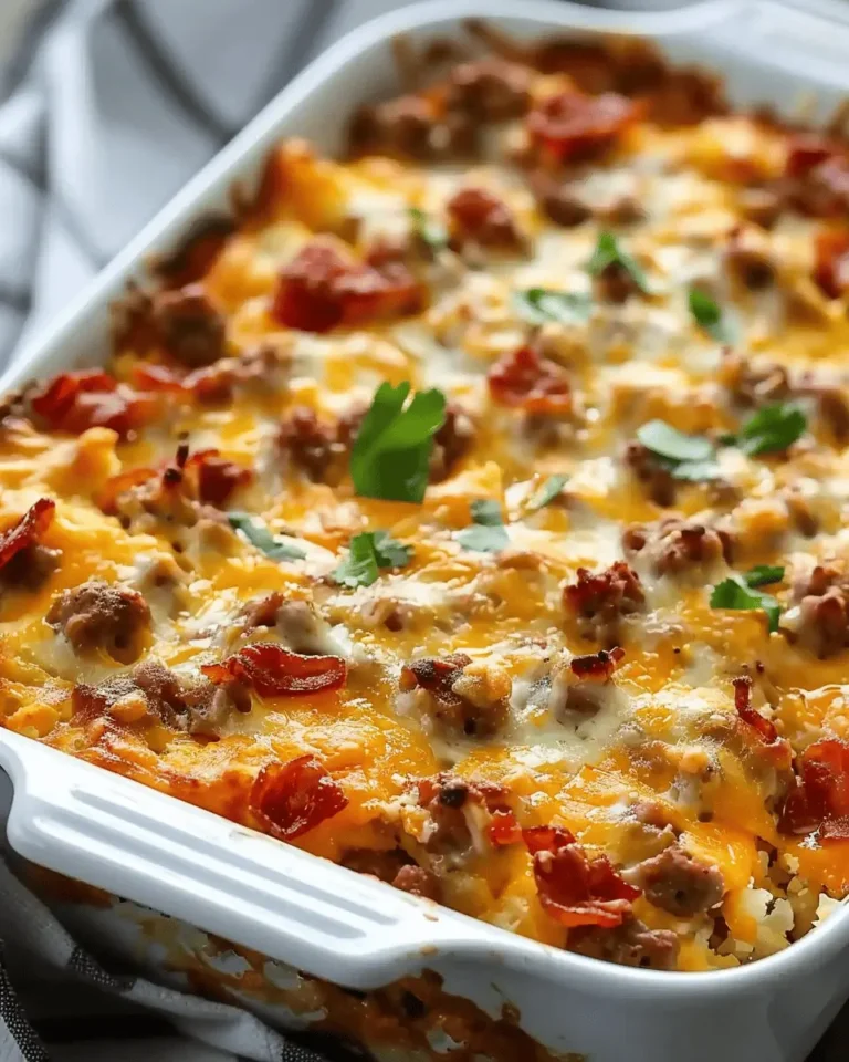 Sausage Hash Brown Breakfast Casserole