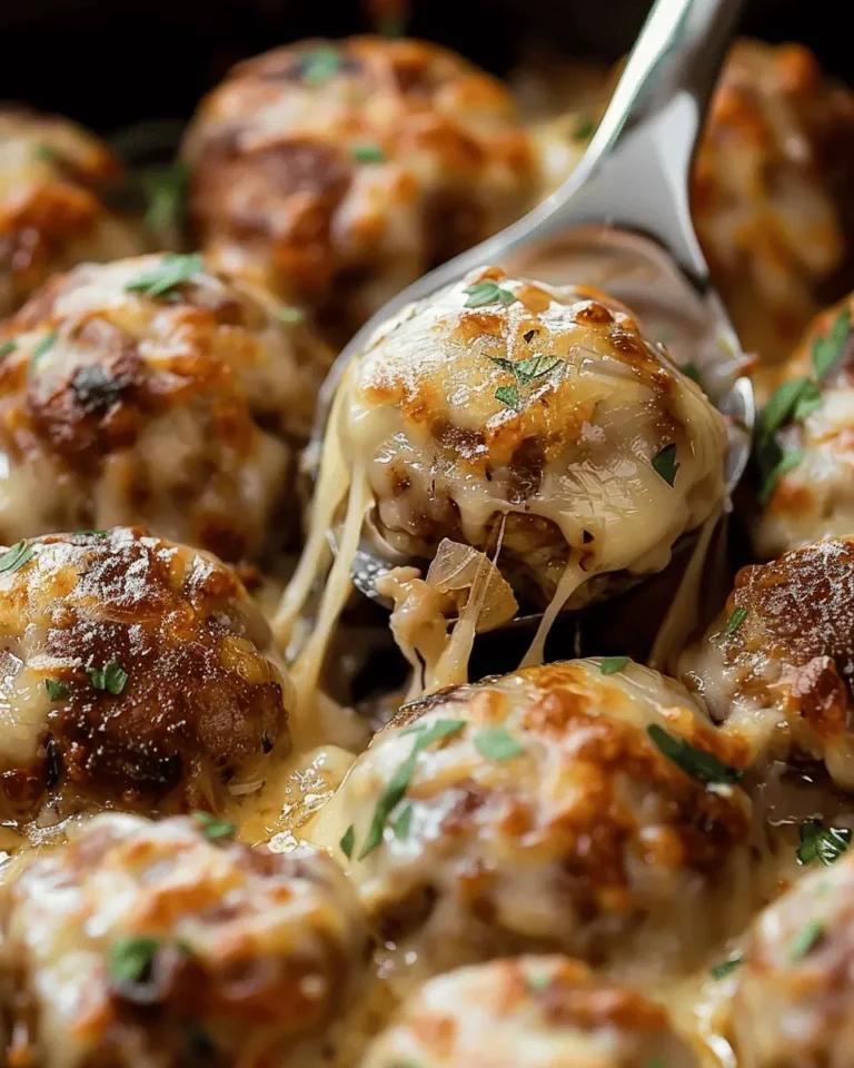 Cheesy French Onion Meatballs