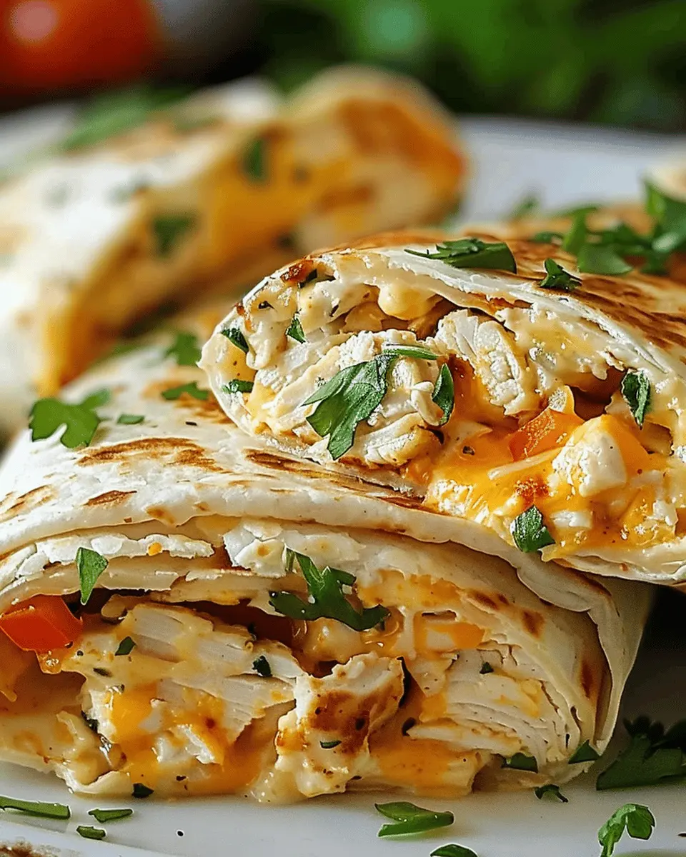 Cheesy Chicken Garlic Wraps: Easy & Delicious Homemade Delight