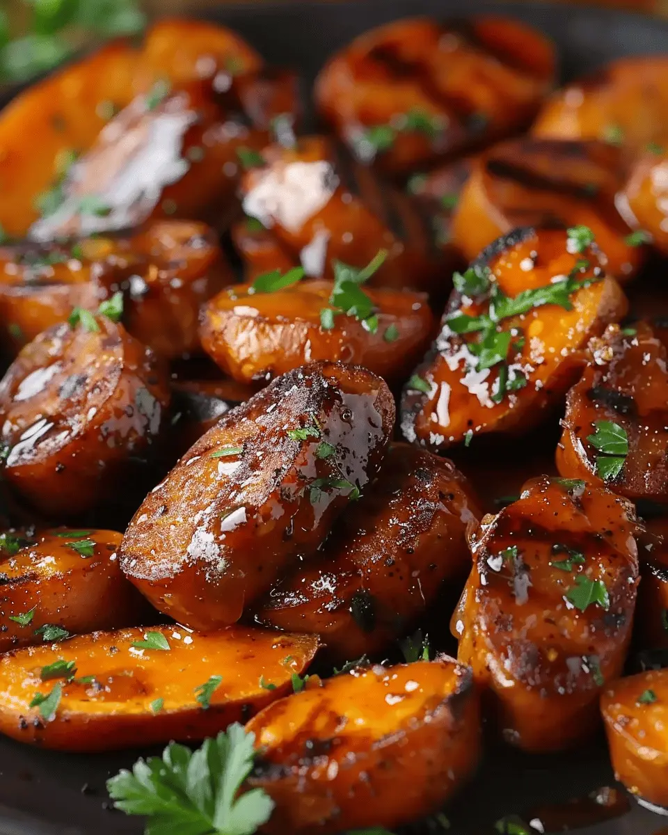 Sausage and Sweet Potatoes: Easy Honey Garlic Sauce Delight