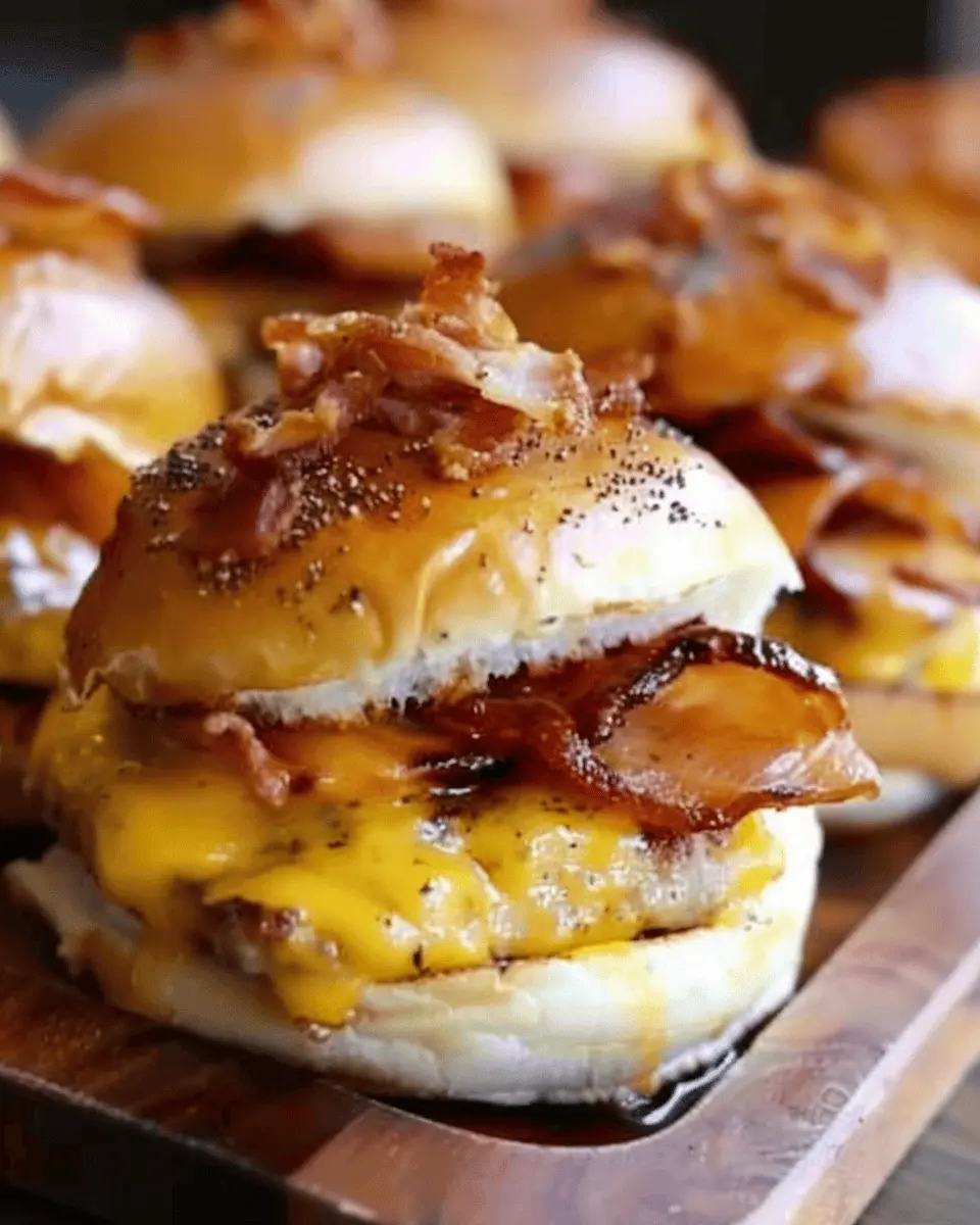 Crack Breakfast Sliders: Indulgent Turkey Bacon and Chicken Ham Treats