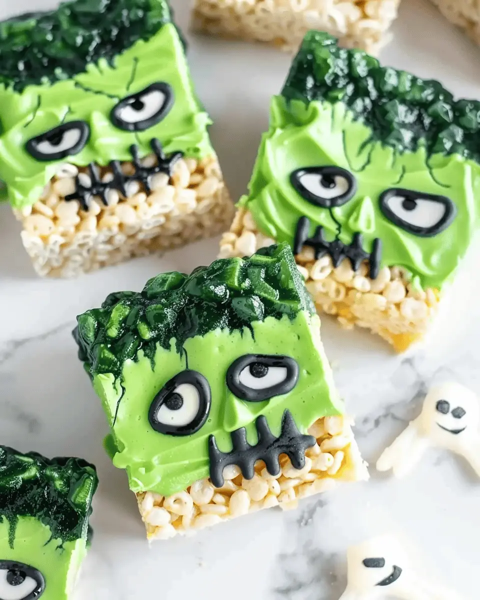 Frankenstein Halloween Rice Krispie Treats: Easy and Fun Family Treats
