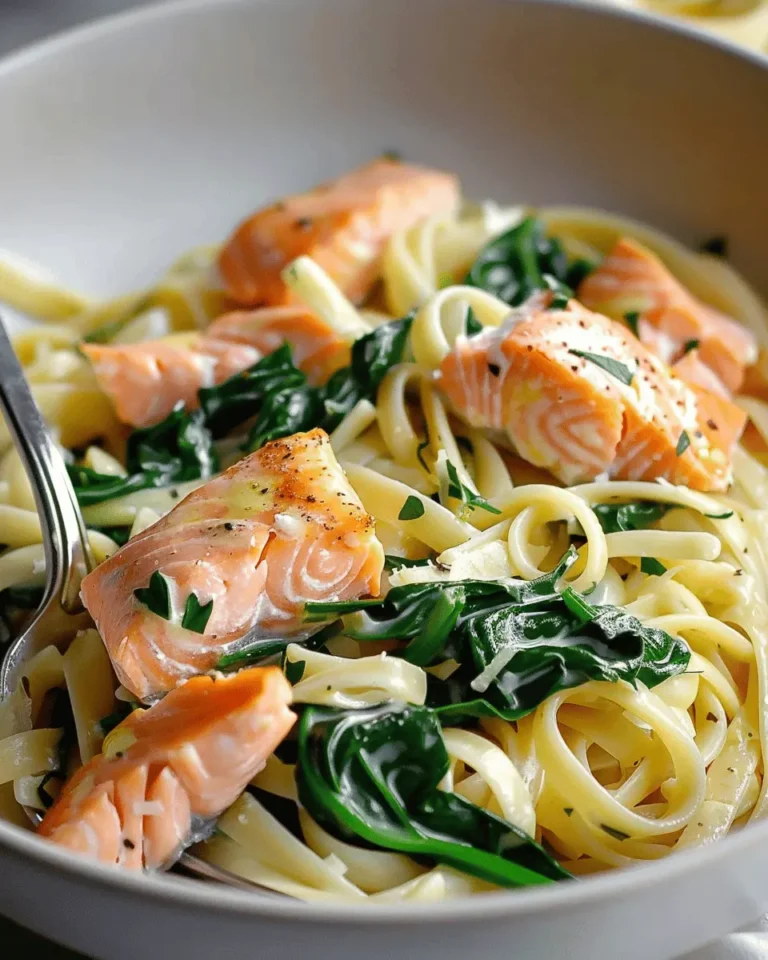 Quick Salmon & Spinach Pasta