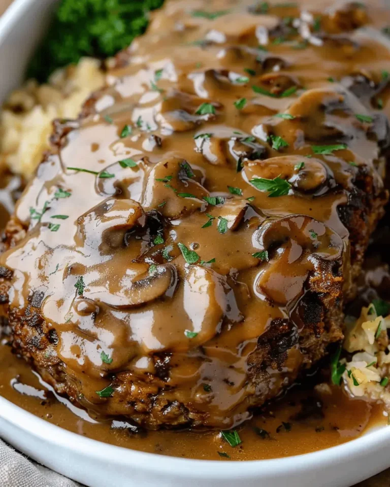 Meatloaf with Mushroom Gravy