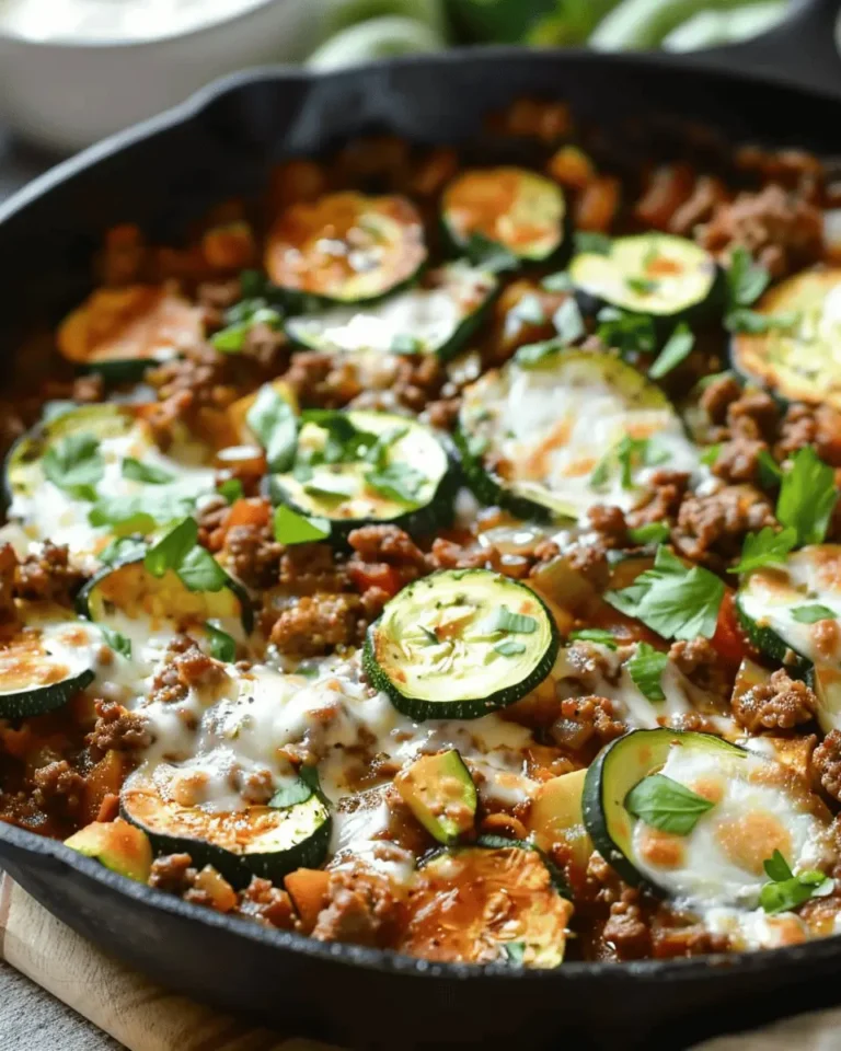 Zucchini and Ground Beef Skillet