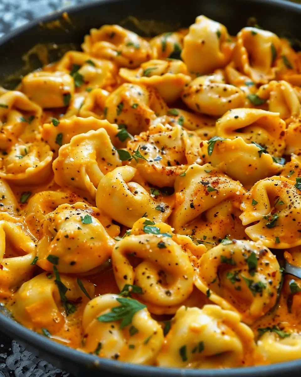 One-Pot Spicy Garlic Butter Chicken Tortellini Made Easy