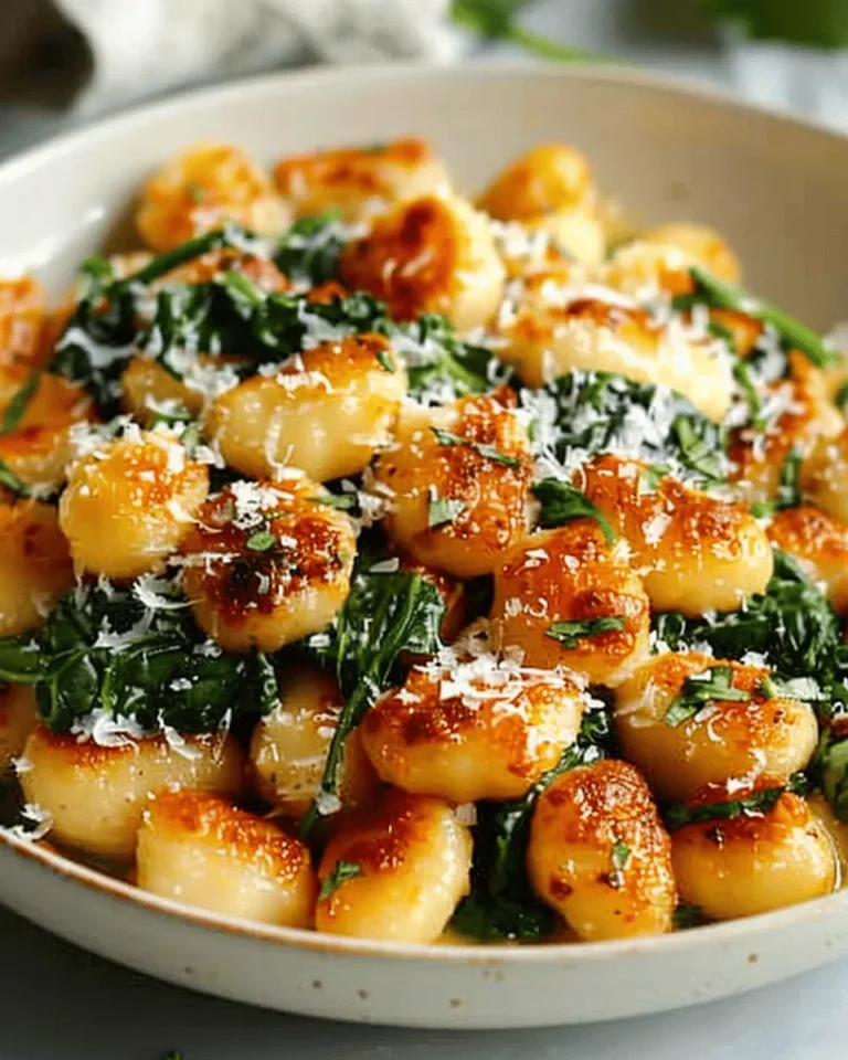 Crispy Gnocchi With Spinach