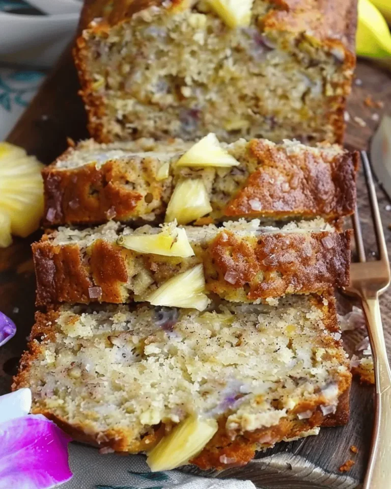 Hawaiian Banana Bread with Pineapple