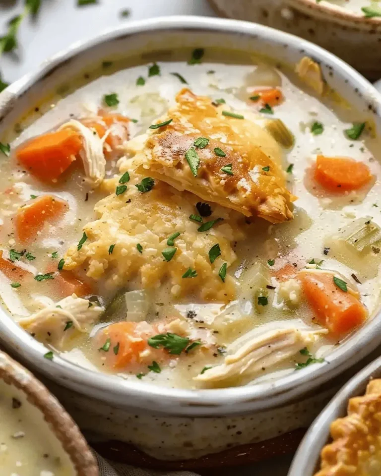High Protein Chicken Pot Pie Soup