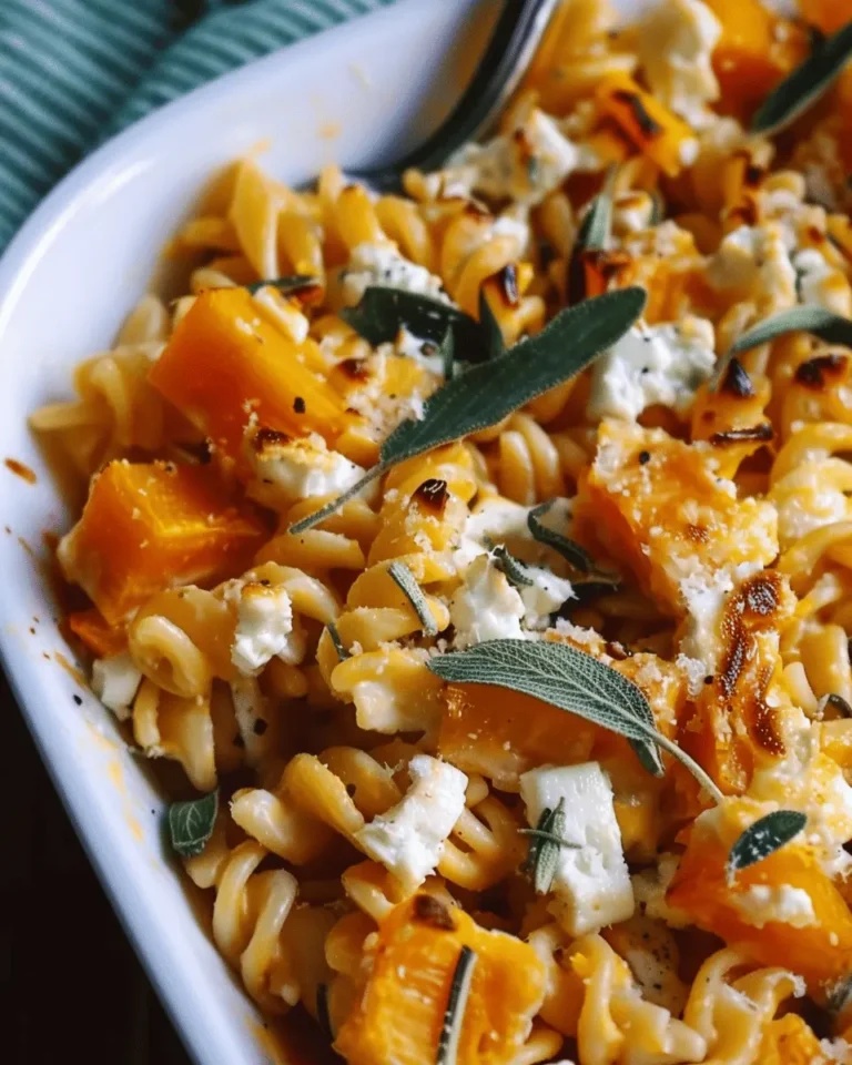 Baked Feta and Butternut Squash Pasta with Sage and Garlic
