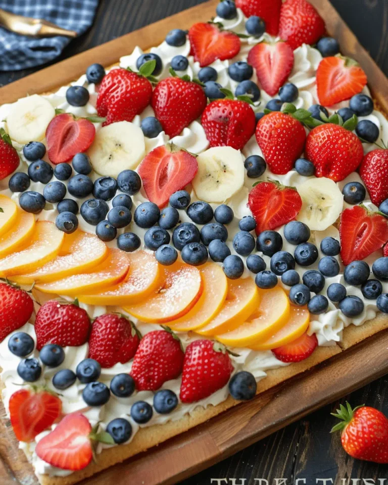 Sugar Cookie Flag Fruit Pizza