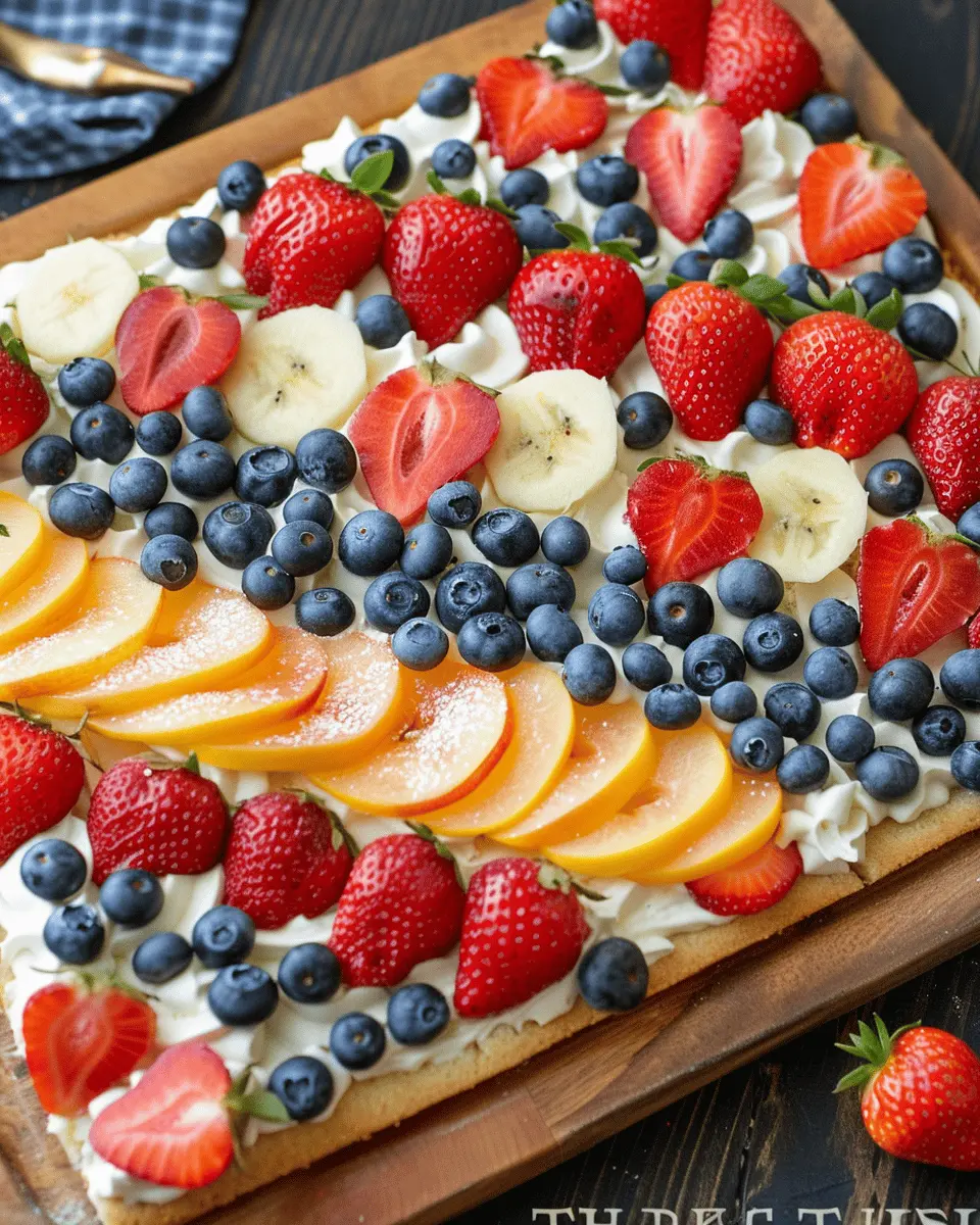 Sugar Cookie Flag Fruit Pizza: The Best Easy Summer Treat