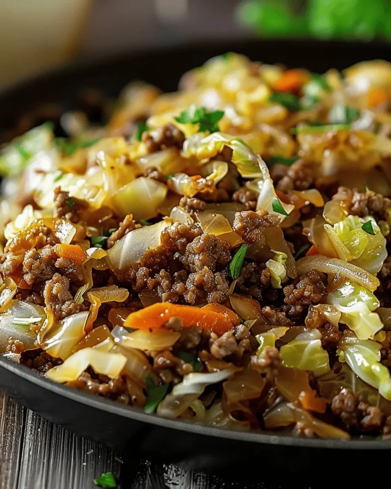 Ground Beef and Chopped Cabbage