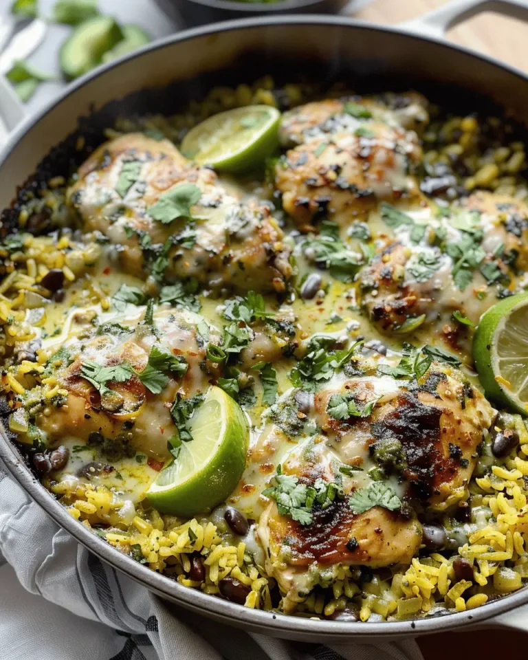 Salsa Verde Chicken & Rice Skillet
