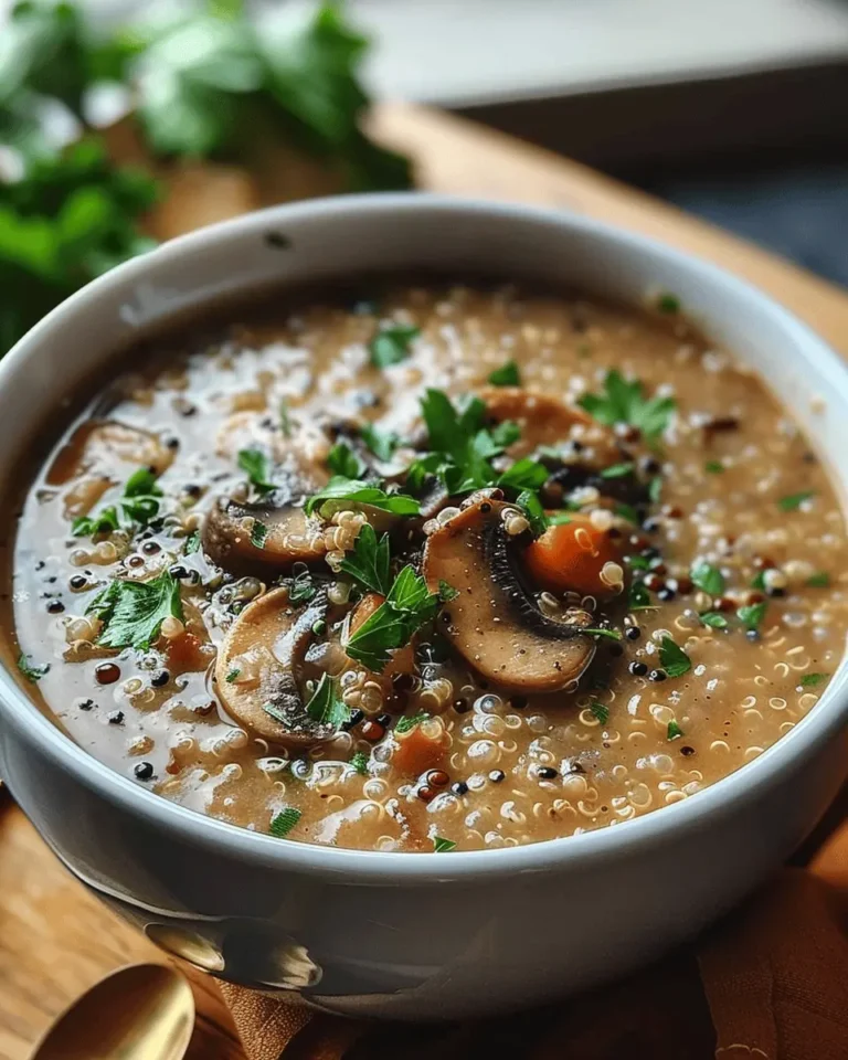 Mushroom Quinoa Soup Recipe