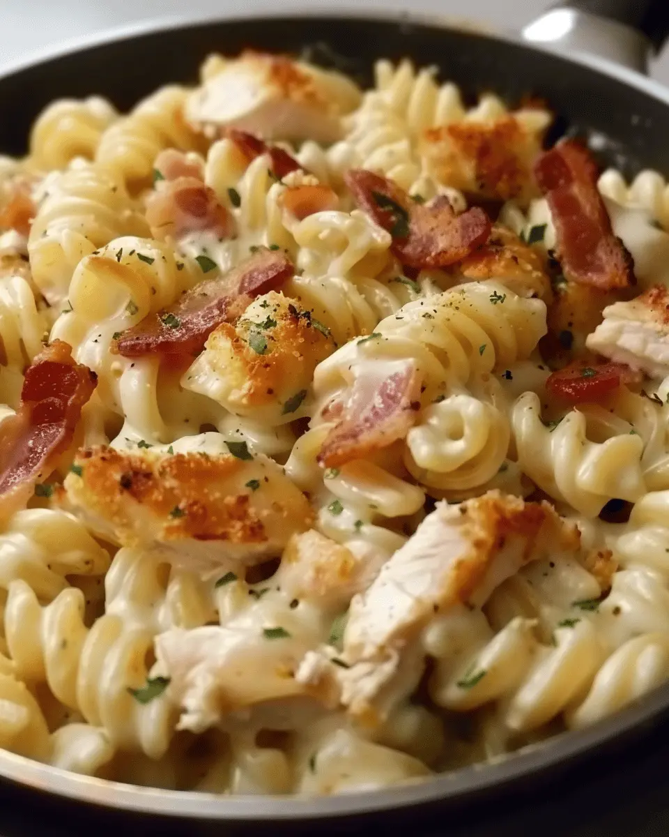 Chicken Bacon Ranch Pasta with Turkey Bacon: Easy Comfort Dish