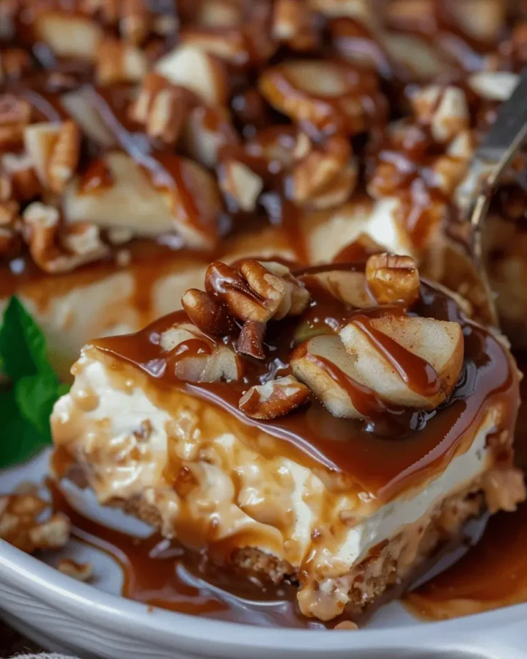 Caramel apple cheesecake