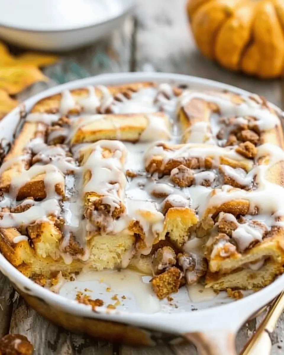 Pumpkin Cinnamon Roll Casserole: An Indulgent Fall Delight