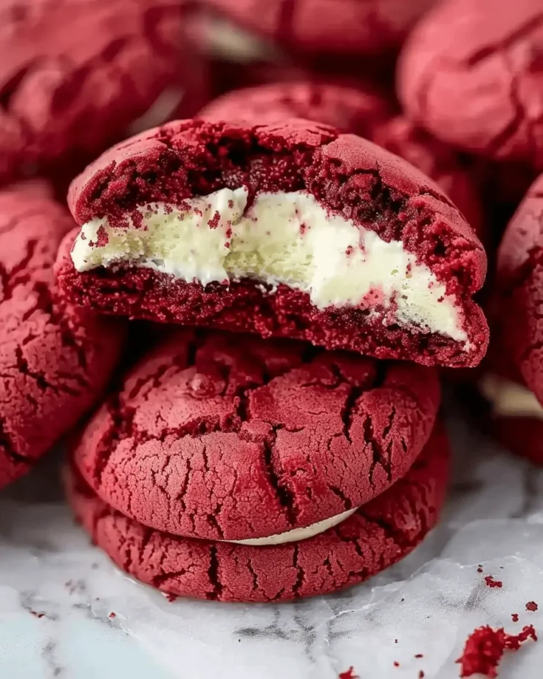 Cheesecake Stuffed Red Velvet Cookies