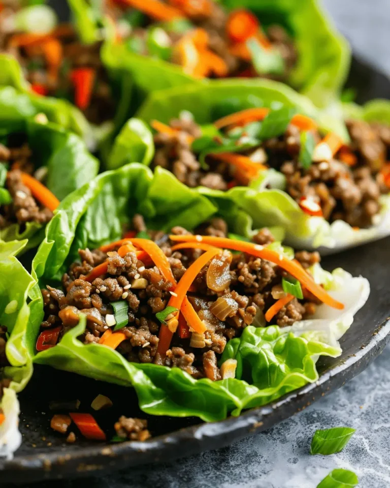 Asian Style Ground Beef Lettuce Wraps