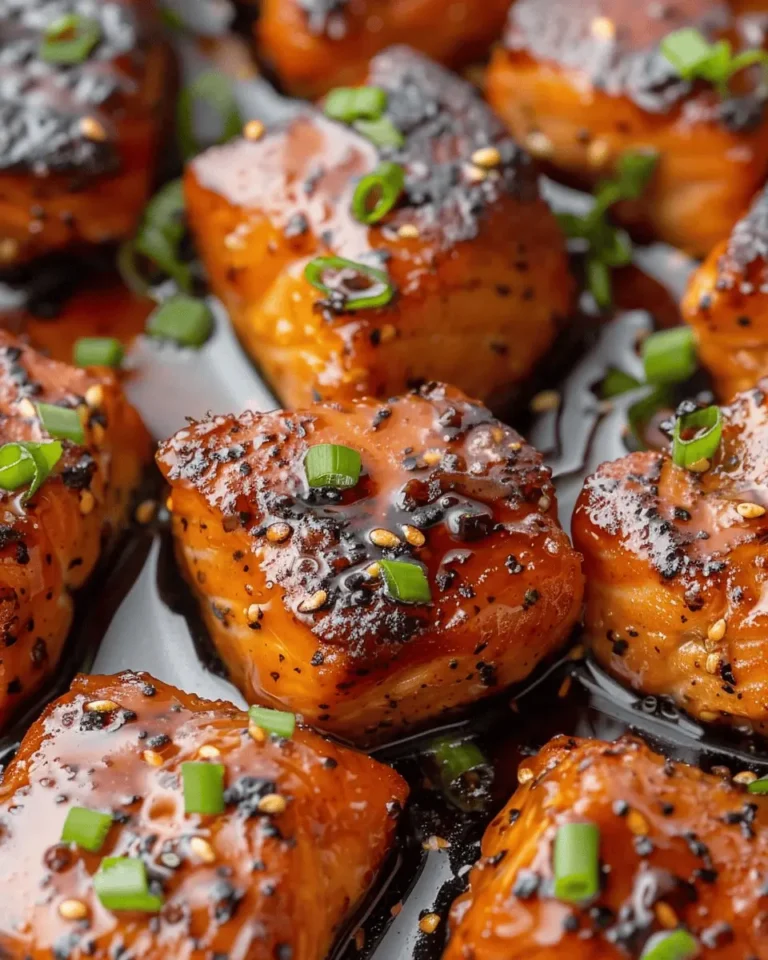 Honey Garlic Salmon Bites