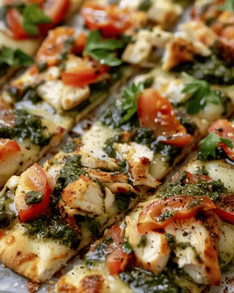 Pesto Chicken Flatbread