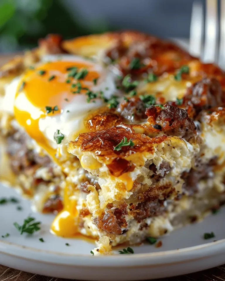 Sausage, Egg, and Cream Cheese Hashbrown