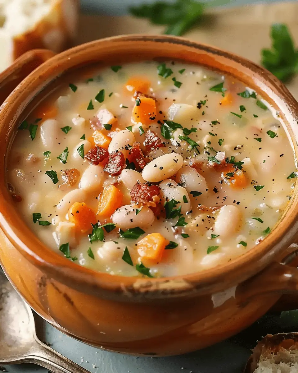 White Bean Soup with Turkey Bacon: Cozy and Comforting Delight